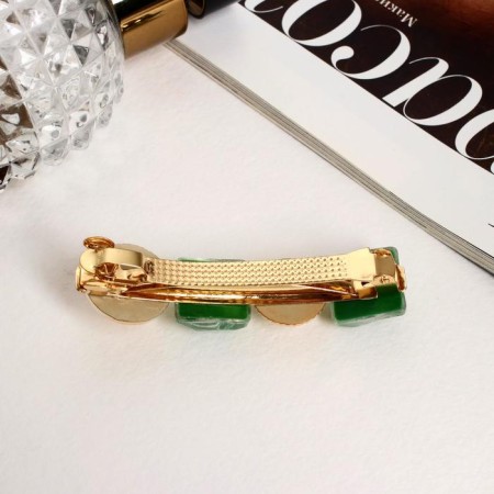Hair hair clip "Catherine" overflows, 6 cm, green-1