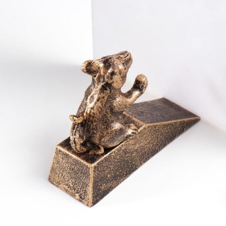 Stopper door cast iron "mouse" Golden Patina 11x4x14 cm
