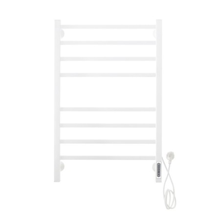 Domoterm electric heated towel rail "Quadro" P8, 500x800 mm, right, white matte-1