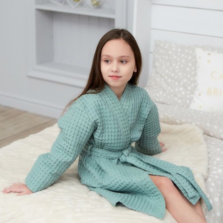 Waffel Baby Broke Me "BOHO" Size 32 (110-116 cm) Mint color, 100% cotton 290 g/m2-11