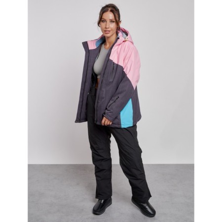 Ski costume female winter, size 52, pink color-9