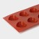 Baking uniform “Heart”, silicone, 29 × 17 × 1.5 cm, 8 cells (6 × 5 × 1.5 cm), brown color