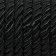 Cord twisted, d = 8 mm, 10 ± 1 m, black color