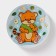 Board ceramic shade "Tigerok with pears", d = 17.5 cm, white color