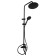 The shower system Zein Z1015, tropical and hand watering can, hose 150 cm, black
