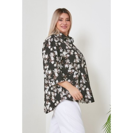 Female shirt, size 66, black color-3