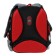 Frame backpack 37 x 28 x 12 cm, Across 194, filling: bag, pencil case, dark gray/red ACR22-194-5