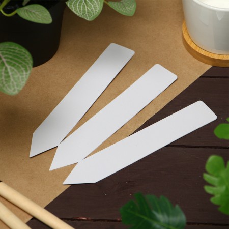 Garden tags for marking, 15 cm, set 10 pcs., Plastic, white, Greengo-4