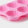 Baking uniform “Rose”, silicone, 25.5 × 17.5 cm, 6 cells, pink color