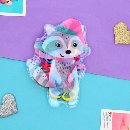 Hair gum "Fitulka" (set 30 pcs) Forest animals, 2 cm, mix