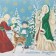 New Year's napkin on the table "Happy Christmas", 30x40 cm, oxford, polyester