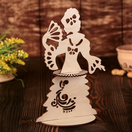 Napkin "lady with fan", 23.5 × 16 × 0.3 cm