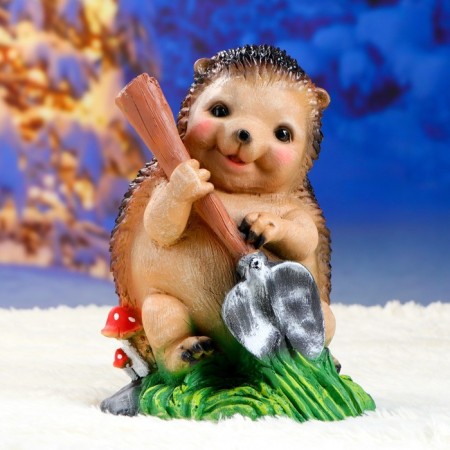 Garden figure "Hedgehog with a shovel" 22x22x31cm-3