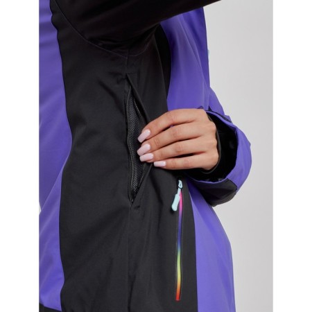 Ski costume female winter, size 50, dark purple color-8