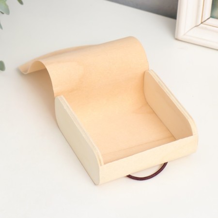Casket wood under painting Square "Thin sheet" 10x10x4 cm-2