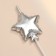 A set of candles for the cake. 5 pcs "Air Ball. Star". Silver