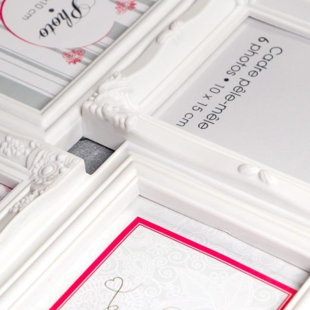 Photo frame plastic in 6 photos 10x15 cm "Stylistics" White 33.5x48.5 cm-2