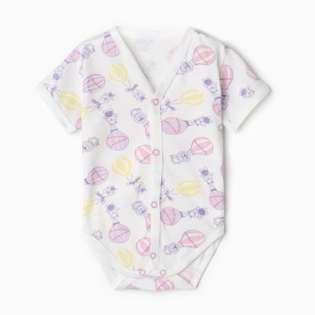 Body with short sleeve "balloon", pink color, height 62 cm