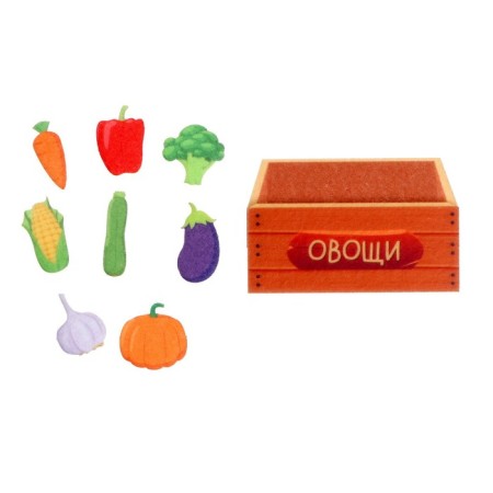 Developing set of felt "vegetables"-2