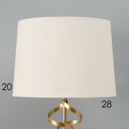 Board lamp with lampshade Risalux "Malawi", E27, 40 W, gold, figure base, 28 × 28 × 54 cm-5