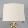 Board lamp with lampshade Risalux "Malawi", E27, 40 W, gold, figure base, 28 × 28 × 54 cm
