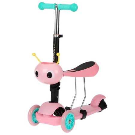Scot 2 in 1 with Graffiti Kids basket, Pu Pu 120/75 mm, pink color-1