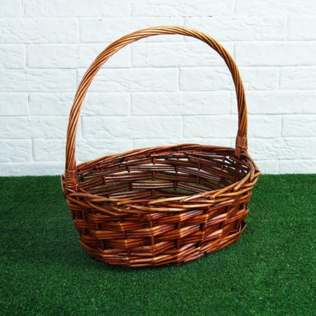 A set of wicker baskets, willow, 3 pcs., Brown, oval-4