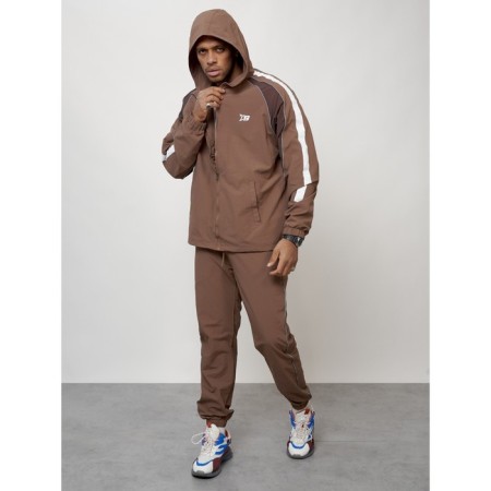 Male tracksuit, size 50, brown color-11
