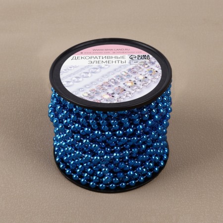 Beads on threads are round 4mm*10 ± 1 -yard blue plastic bobin au-2