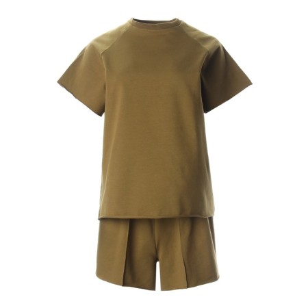 Female set (T-shirt, shorts) minku: casual collection color Khaki, rn 42-7
