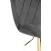 Barrier stool Porch metal/velor, gold/gray 47x53x89 cm