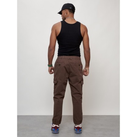 Cargo jeans men, size 54, brown color-5