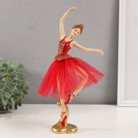 Polystone souvenir "Ballerina in red" 15x6.5x31.5 cm