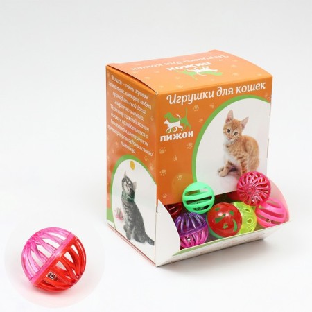 Cat ball in assortment, packing 60 pcs