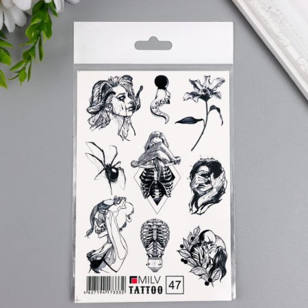 Tattoo on the body "Gothic" 10x15 cm-3