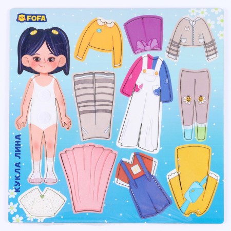 A training board with clothing on Velcro "Dressing. Lina "-6