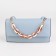 A chain for a bag, plastic, with carbines, 24 × 18 mm, 30 cm, brown/white/gold color