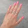 Set of rings 10 pieces "trend" elegance, white color in silver, mix size