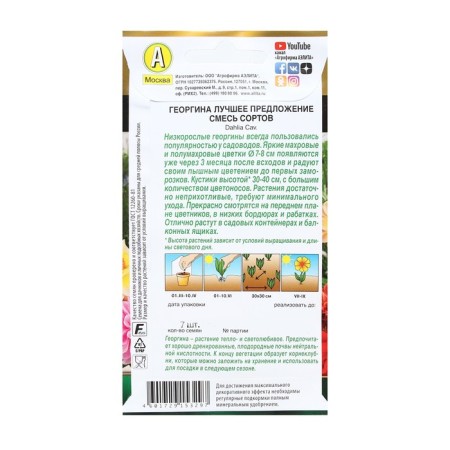 Georgin's flowers "best sentence", a mixture of varieties, 7 pcs-1