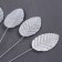 Set for decorating the cake "Leaves", in the set 10 pcs., Silver color