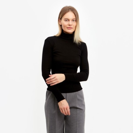 Female turtleneck, black color, size 44-46 (m)