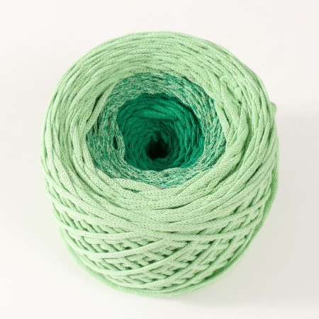 Cotton cord 3 mm 220m/240 ± 5 g gradient (lime/nephritis)-1