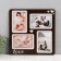 Photo frame LHDF "Love" 33x33 in 4 photos 10x15 cm, col. Wenge-white (plastic screen)