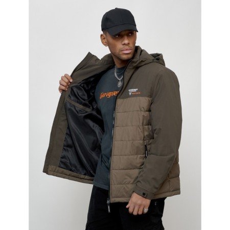 Sports male jacket, size 60, brown color-11