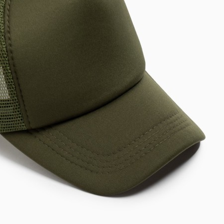 Baseball cap with minaku grid, dark green color, size 56-58-6