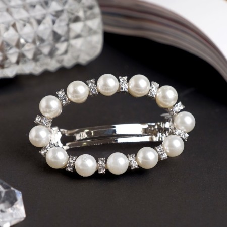 Halfish hair clip "Laurence" oval, 6 cm