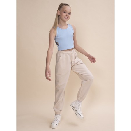 Брюки для девочек, рост 116 см, цвет кремовый-6