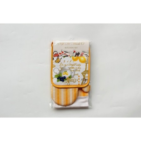Kitchen set No. 10: Take, mittens, towel 38x63 cm