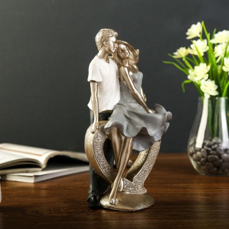 Polystone souvenir "Heart in love" 23.5x12x9 cm-1