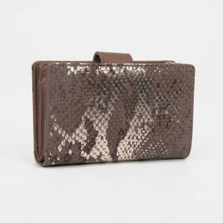 Women's wallet on a magnet, khaki color-1